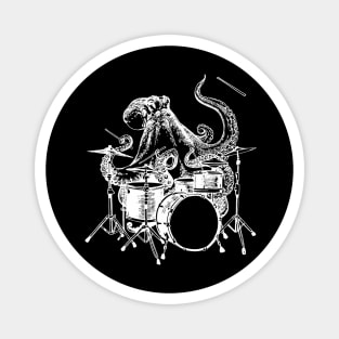 SEEMBO Octopus Playing Drums Rock Drummer Drumming Musician Magnet